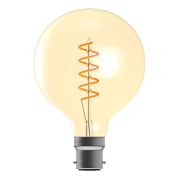 60840 - LED 3.3W Amber Filament Globe - BC - 2200K